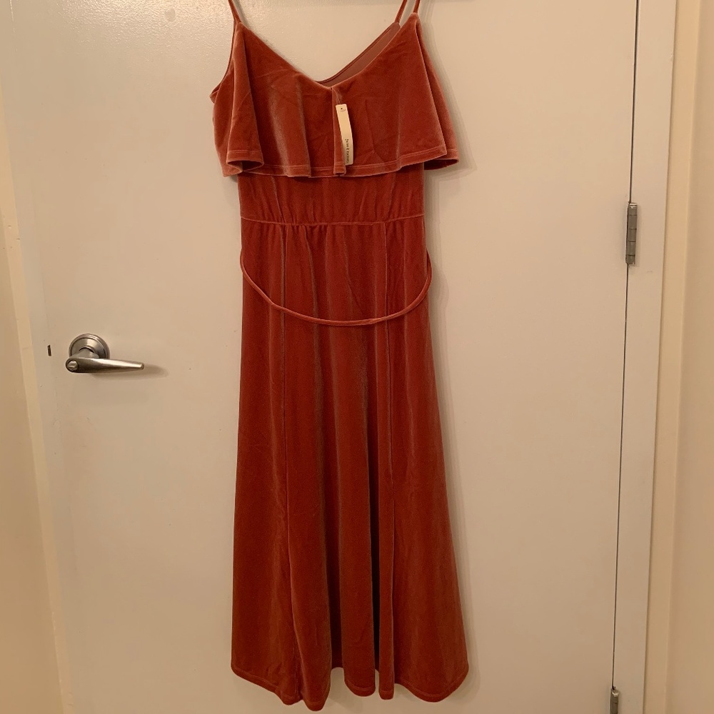 June & Hudson Velvet Midi Dress